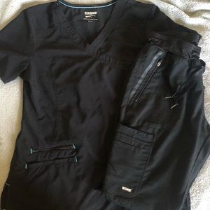 Black Scrub Set